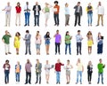 Large Group of Diverse People Using Digital Devices Royalty Free Stock Photo