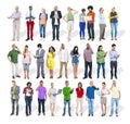 Large Group of Diverse People Using Digital Devices Royalty Free Stock Photo