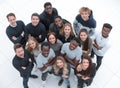 Large group of diverse young people looking at the camera . Royalty Free Stock Photo