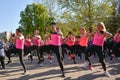 Empowered Women Unleash Their Energy: Piloxing on the Open Stage Royalty Free Stock Photo