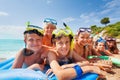 Many kids on the beach at summer vacation Royalty Free Stock Photo