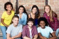 Large group of multi ethnic young adult people Royalty Free Stock Photo