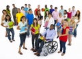 Large group multi-ethnic young people Concept Royalty Free Stock Photo