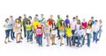 Large group multi-ethnic young people Concept Royalty Free Stock Photo