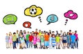 Large Group of Multiethnic Children Childhood Activities Royalty Free Stock Photo