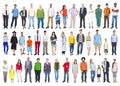 Large Group of Multiethnic Colorful Diverse People Royalty Free Stock Photo
