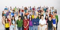 Large group of Multiethnic people Diversity Concept Royalty Free Stock Photo