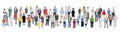 Large Group of Multiethnic People with Various Occupations Royalty Free Stock Photo