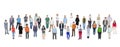 Large Group of Multiethnic People with Various Occupations Royalty Free Stock Photo