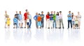 Large Group People Celebrating Community Concept Royalty Free Stock Photo