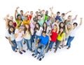 Large Group People Celebrating Enjoying Concept Royalty Free Stock Photo