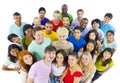 Large Group People Cheerful Celebrating Concept Royalty Free Stock Photo