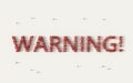 Large group of people forming Warning lettering text in social media and community concept on white background. 3d sign of crowd