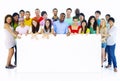 Large Group People Holding Board Concept Royalty Free Stock Photo