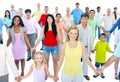 Large Group People Holding Hand Concept Royalty Free Stock Photo
