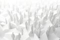 Large group of people in a row with shadows on a white background, Crowd of people on a white background, 3D render illustration, Royalty Free Stock Photo