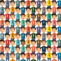 Large group of people. Seamless background. Business people, teamwork concept. Flat vector Royalty Free Stock Photo