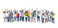 Large Group People Standing Togetherness Concept Royalty Free Stock Photo