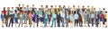 Large group of people on white background Royalty Free Stock Photo