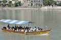 Large group of Pilgrims on the boat