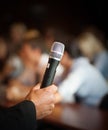 Large group of seminar audience in class room Royalty Free Stock Photo