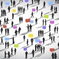 Large group of Social Networking People Vector Royalty Free Stock Photo