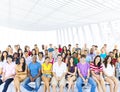 Large group of Students in lecture room Royalty Free Stock Photo
