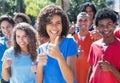 Large group of successful african women and caucasian and latin