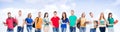 Large group of teenage students. Many different people standing together. School, education, college, university concept Royalty Free Stock Photo