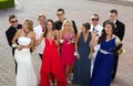 A Large Group of Teenagers Going to the Prom Royalty Free Stock Photo
