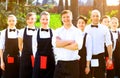 Large group of waiters Royalty Free Stock Photo