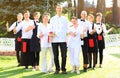 Large group of waiters Royalty Free Stock Photo