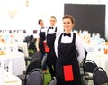 Large group of waiters Royalty Free Stock Photo