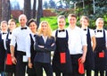 Large group of waiters Royalty Free Stock Photo