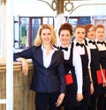 Large group of waiters Royalty Free Stock Photo