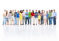 Large Group of World People on White Background Royalty Free Stock Photo
