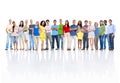 Large Group of World People on White Background Royalty Free Stock Photo