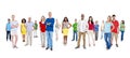 Large Group of World People on White Background Royalty Free Stock Photo