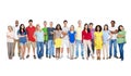 Large Group of World People on White Background Royalty Free Stock Photo