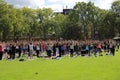 Large Group of Yoga Participants