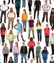 Large group of young people background Royalty Free Stock Photo
