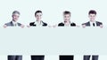 Large group of young smiling business people. white background Royalty Free Stock Photo