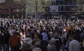 Large groups of people in the center of enschede