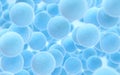 Large groups of streptococcus with blue background, 3d rendering Royalty Free Stock Photo