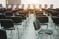 Large hall with chairs for conferences and seminars Royalty Free Stock Photo
