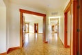 Large hallway in empty house. New luxury home interior.