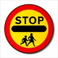 Stop Children Traffic Sign