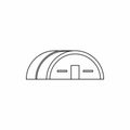 Large hangar icon, outline style