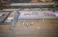 Large hangar and planes Royalty Free Stock Photo