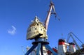 Large harbor crane on the quay